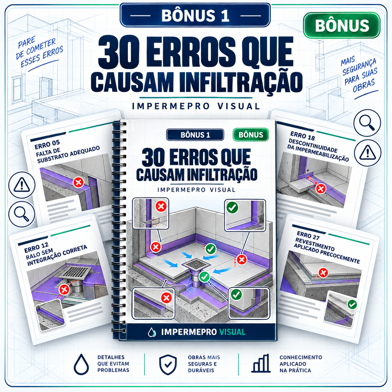 Capa do Bônus 1 · 30 erros que causam infiltração